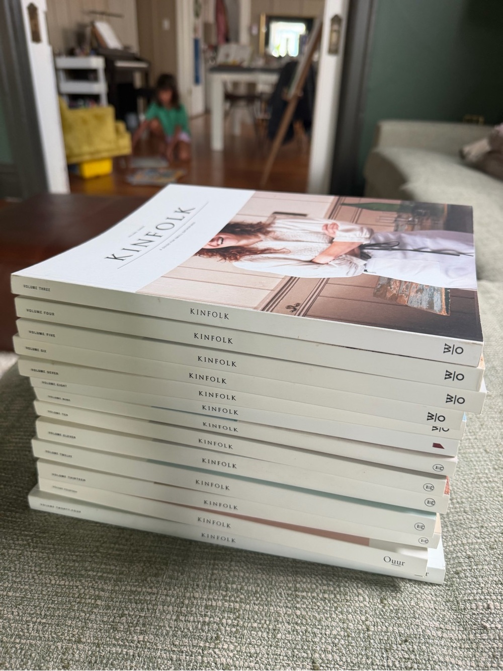 Folk Cream and White Kinfolk Magazine Stack - Folk